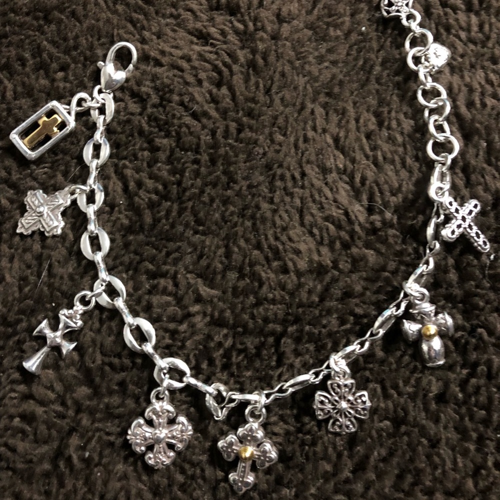 Brighton Jewelry Eternity Cross Charm Bracelet